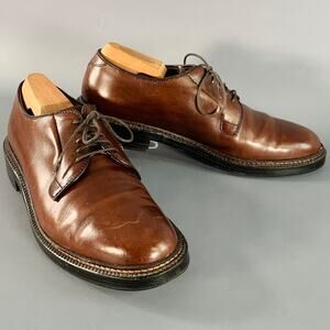 ALDEN Size 6.5 Brown Leather Derby Lace-Up Shoes
